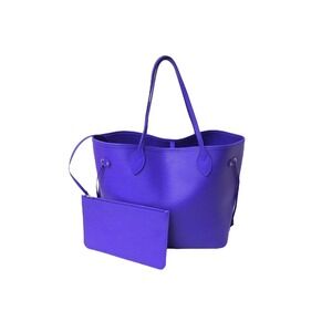Louis Vuitton Neverfull tote bag pouch fig purple